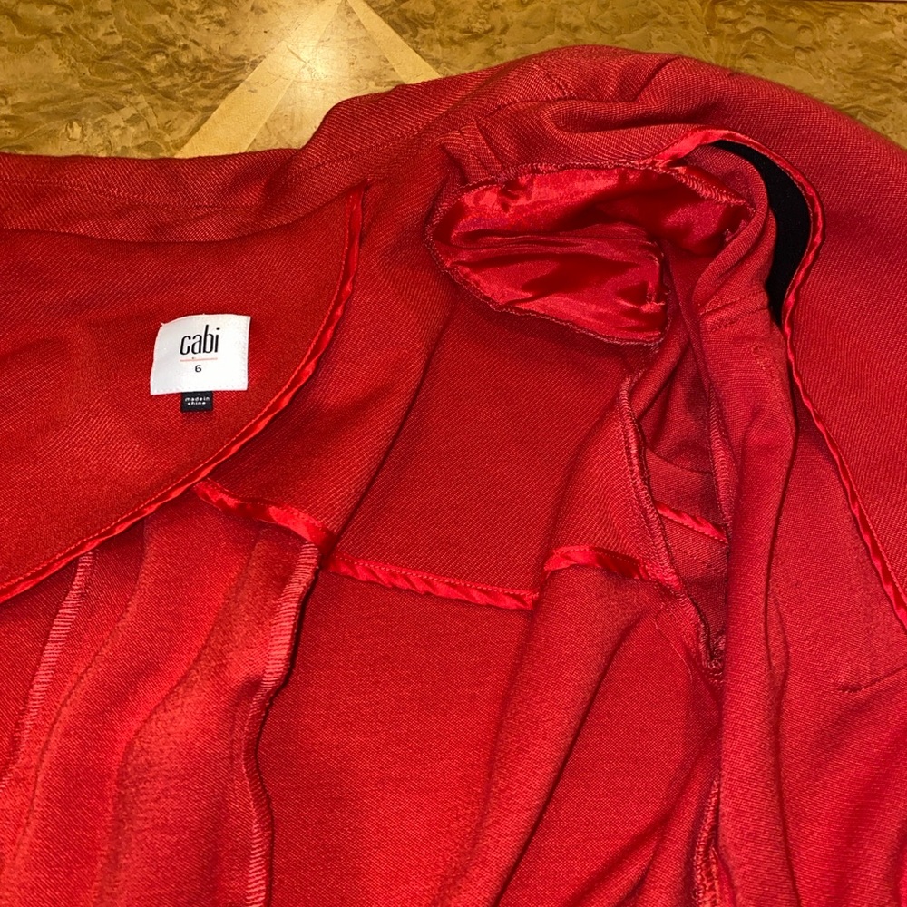 CAbi Little Red Blazer Jacket Size 6 Style #3374 - Picture 15 of 16